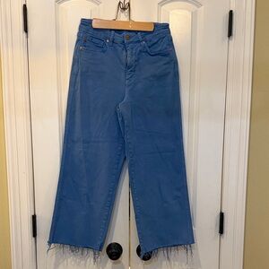 Judy Blue Wide Leg Jeans with Frayed Hem